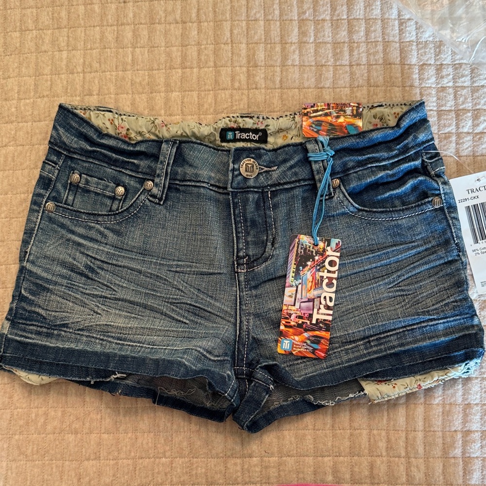NWT Tractor Dark Wash Jean Shorts